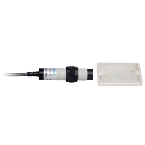 سنسور نوری استوانه ای قطر 18 میلی متر دید 2m خروجی ترانزیستوری PNP-NO+NC مدل رفلکتوری برند سی ان تی دی CNTD