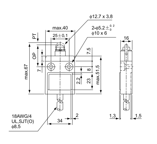 CZ-3102 dimension