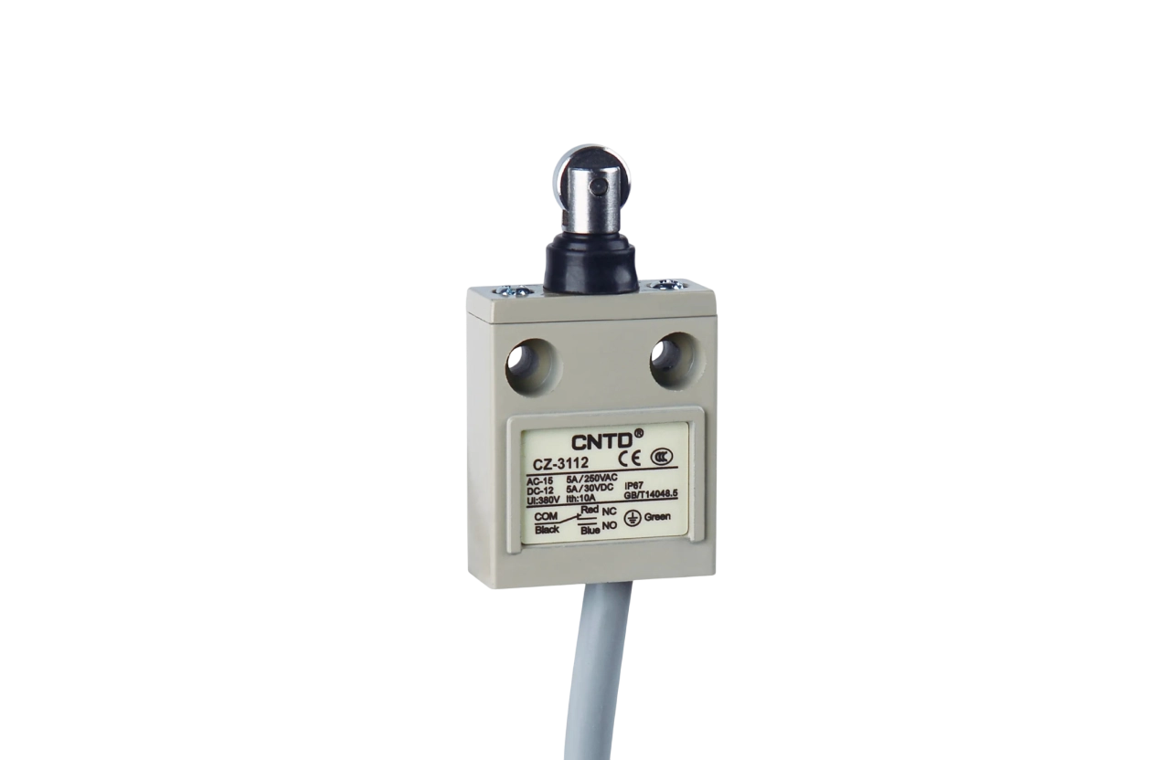 لیمیت سوئیچ فشاری قرقره دار کاوردار ضد آب سی ان تی دی CNTD مدل CZ-3112