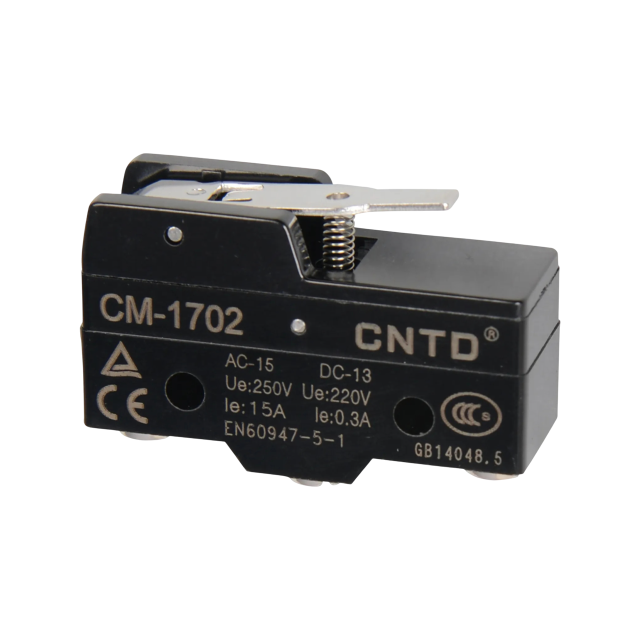 میکروسوئیچ زبانه کوتاه فشاری تیغه دار سی ان تی دی CNTD مدل CM-1702