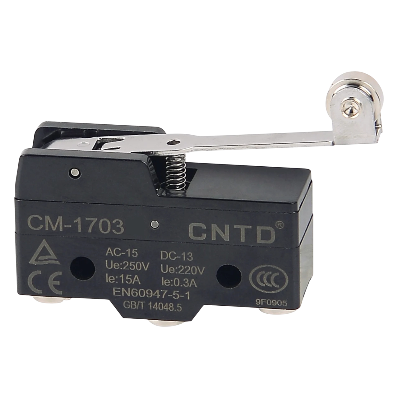 میکروسوئیچ زبانه بلند قرقره دار سی ان تی دی CNTD مدل  CM-1703