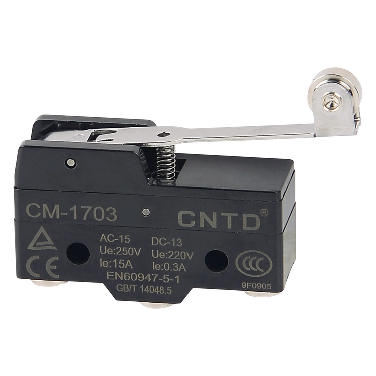 میکروسوئیچ زبانه بلند قرقره دار سی ان تی دی CNTD مدل CM-1703