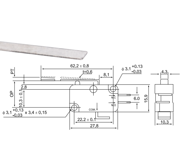 CMV105D dimension