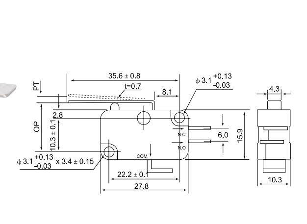 CMV101D dimension