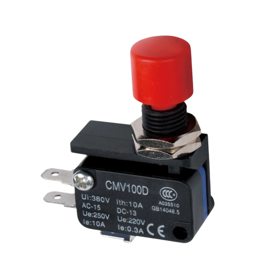 میکروسوئیچ فشاری ساده همراه با مهره نصب سی ان تی دی CNTD مدل CMVP10-D