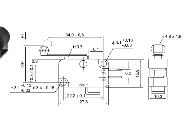 CMV103D dimension