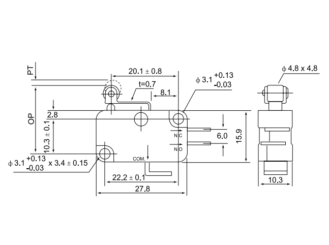 CMV104D dimension