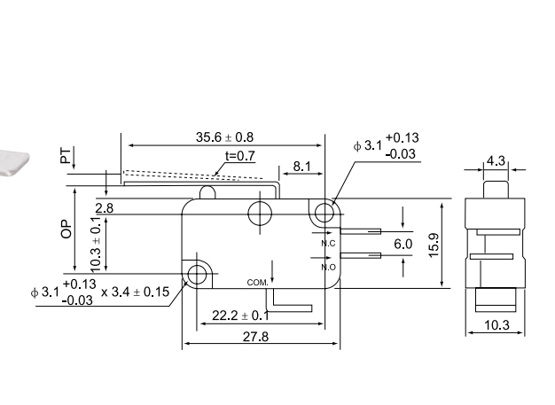 CMV100D dimension