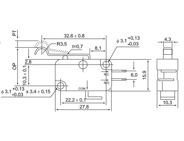 CMV106D dimension