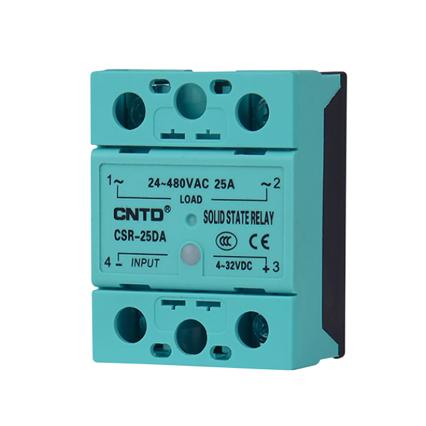 رله SSR تک فاز 60 آمپر CNTD مدل CSR-60AA با ورودی AC و خروجی AC
