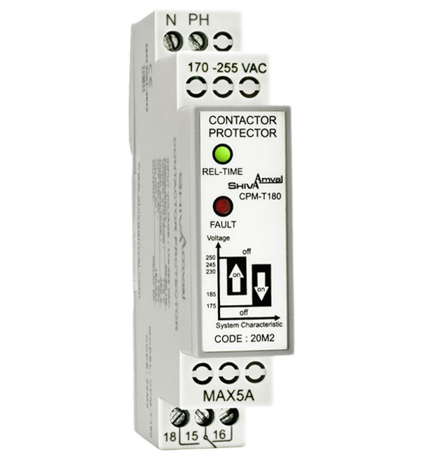 محافظ کنتاکتور 1s کنترل فاز تکفاز سری M مدل CPM-T1 شیوا امواج